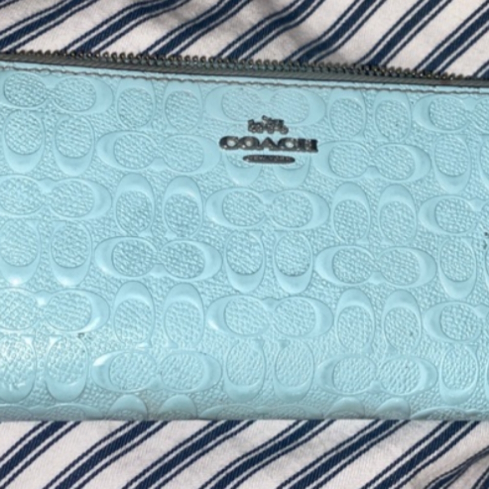 Baby Blue Coach Tote Bag